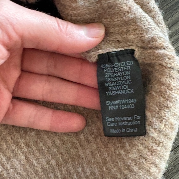 The Workshop Small Black Brown Stripped Sweater Oversized - Picture 5 of 14